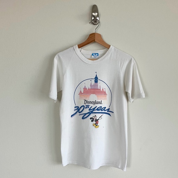Disneyland 30th Year Anniversary White Tee Size Small - Picture 1 of 6